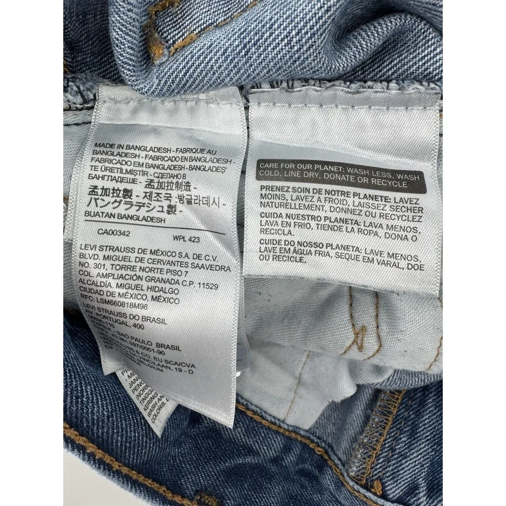 Levi's 505 Size 36x34 Blue Denim Jeans Regular Fit Straight Leg‎ Distressed